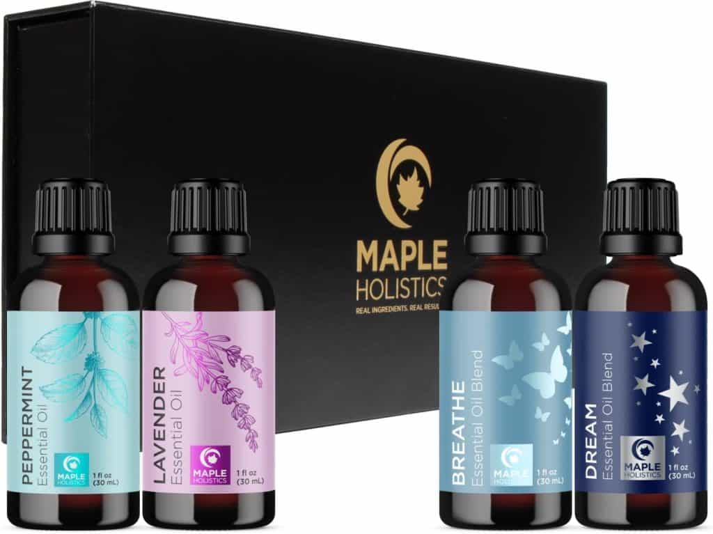 Premium Aromatherapy Essential Oil Set - Extra Large 100% Pure Essential Oils for Diffusers Aromatherapy Gift Set and More with Lavender Peppermint Breathe and Dream Essential Oil Blends - 4 Pack