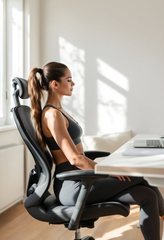 desk chair yoga poses