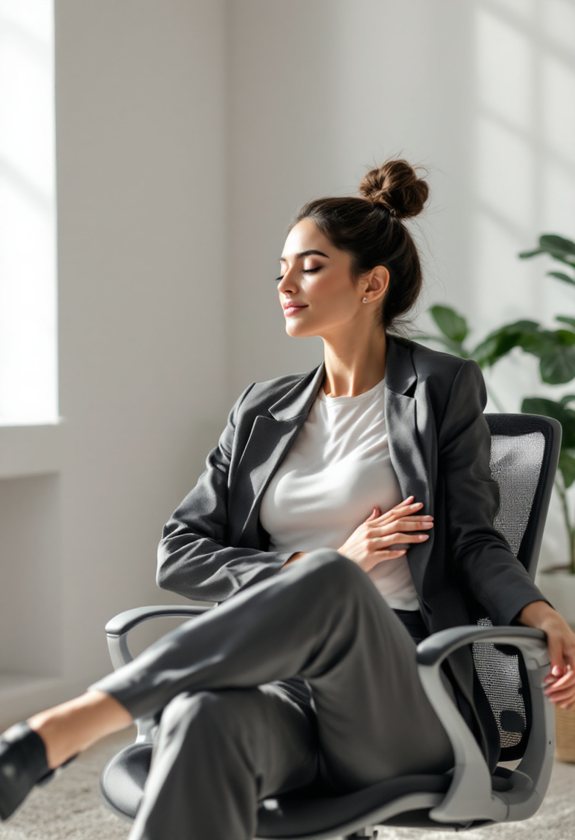 office chair yoga stretches